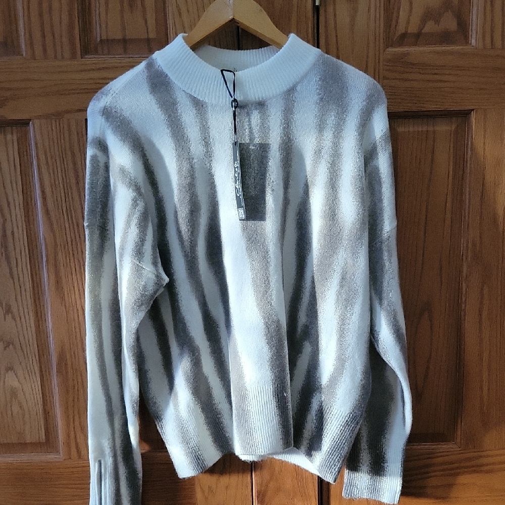 Chic Zebra Print Sweater